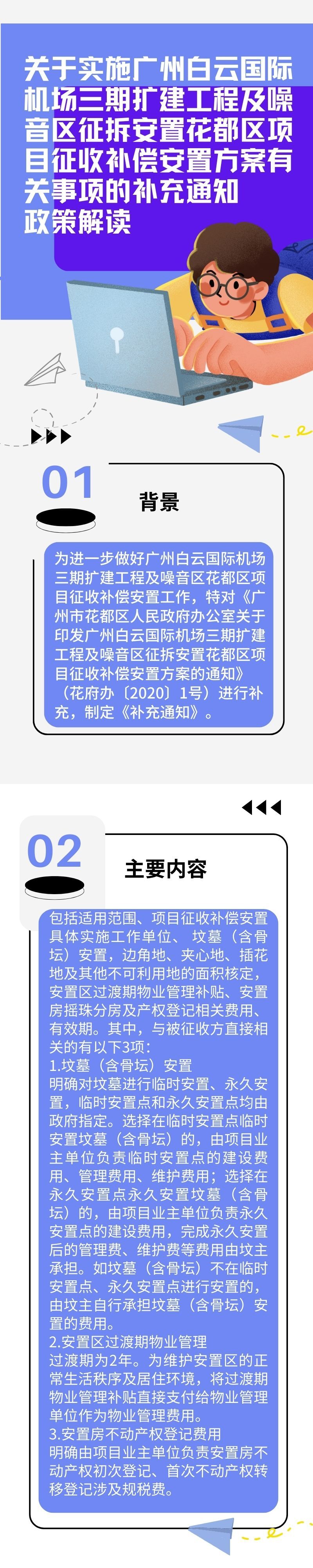 《关于实施广州白云国际机场三期扩建工程及噪音区征拆安置人妻
区项目征收补偿安置方案有关事项的补充通知》的图文解读.jpg
