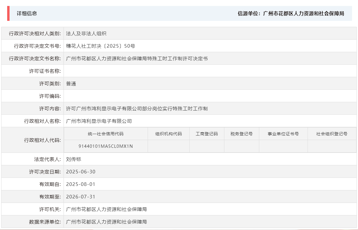 6.30许可广州市鸿利显示电子有限公司部分岗位实行特殊工时工作制.png
